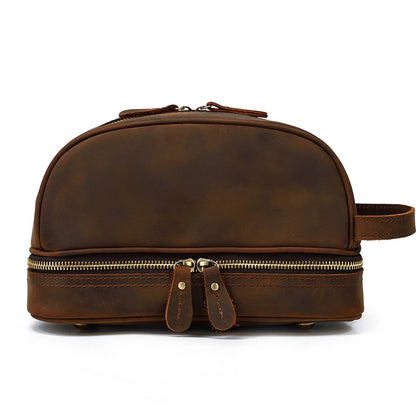 Cowhide Cosmetic & Toiletries Bag