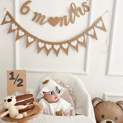 Neutral "6 Months" Banner for bubba's 1/2 Birthday Celebration