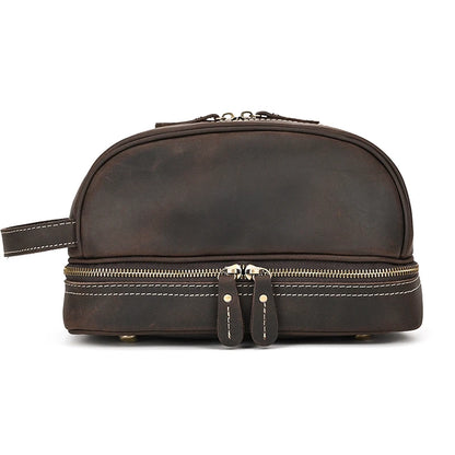 Cowhide Cosmetic & Toiletries Bag