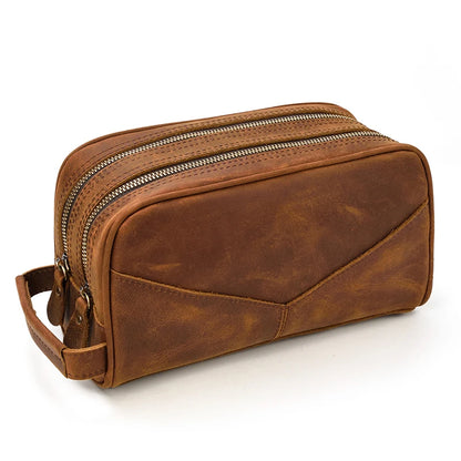 Cowhide Cosmetic & Toiletries Bag