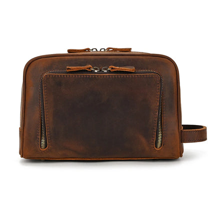 Cowhide Cosmetic & Toiletries Bag