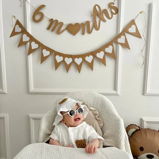 Neutral "6 Months" Banner for bubba's 1/2 Birthday Celebration