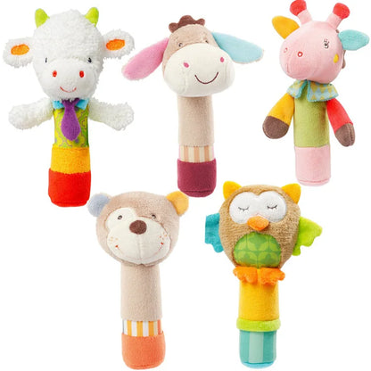 Cartoon Plush Animal Rattle