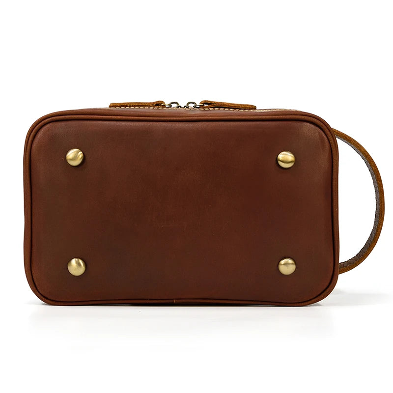 Cowhide Cosmetic & Toiletries Bag