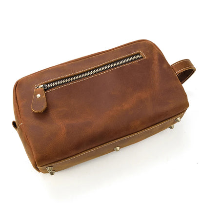 Cowhide Cosmetic & Toiletries Bag