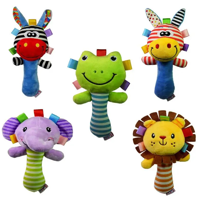 Cartoon Plush Animal Rattle