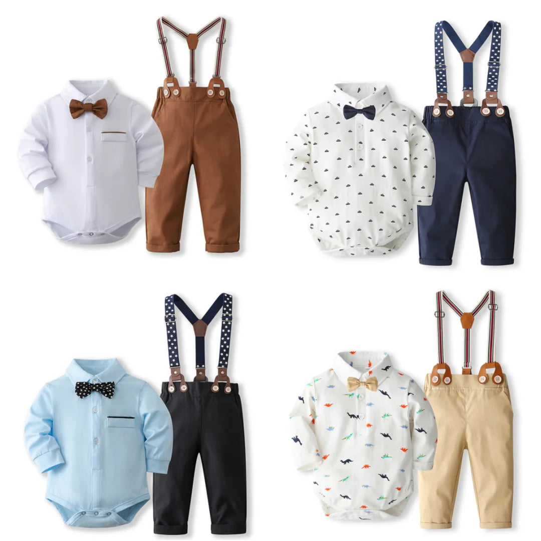 Dapper Gentleman Romper Set