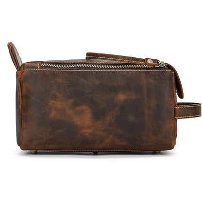 Cowhide Cosmetic & Toiletries Bag