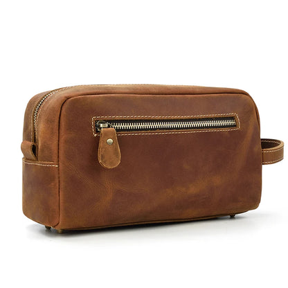 Cowhide Cosmetic & Toiletries Bag