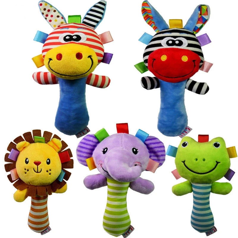 Cartoon Plush Animal Rattle