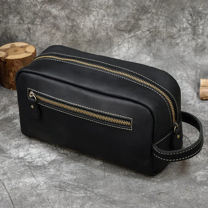 Cowhide Cosmetic & Toiletries Bag